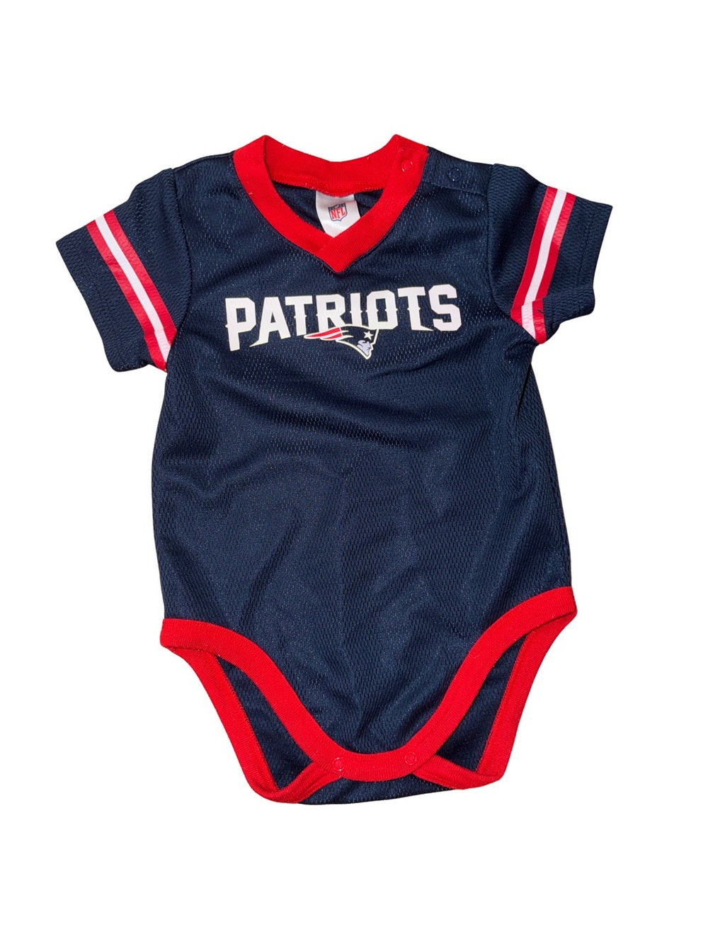 NFL New England Patriots Navy & Red Infant Bodysuit